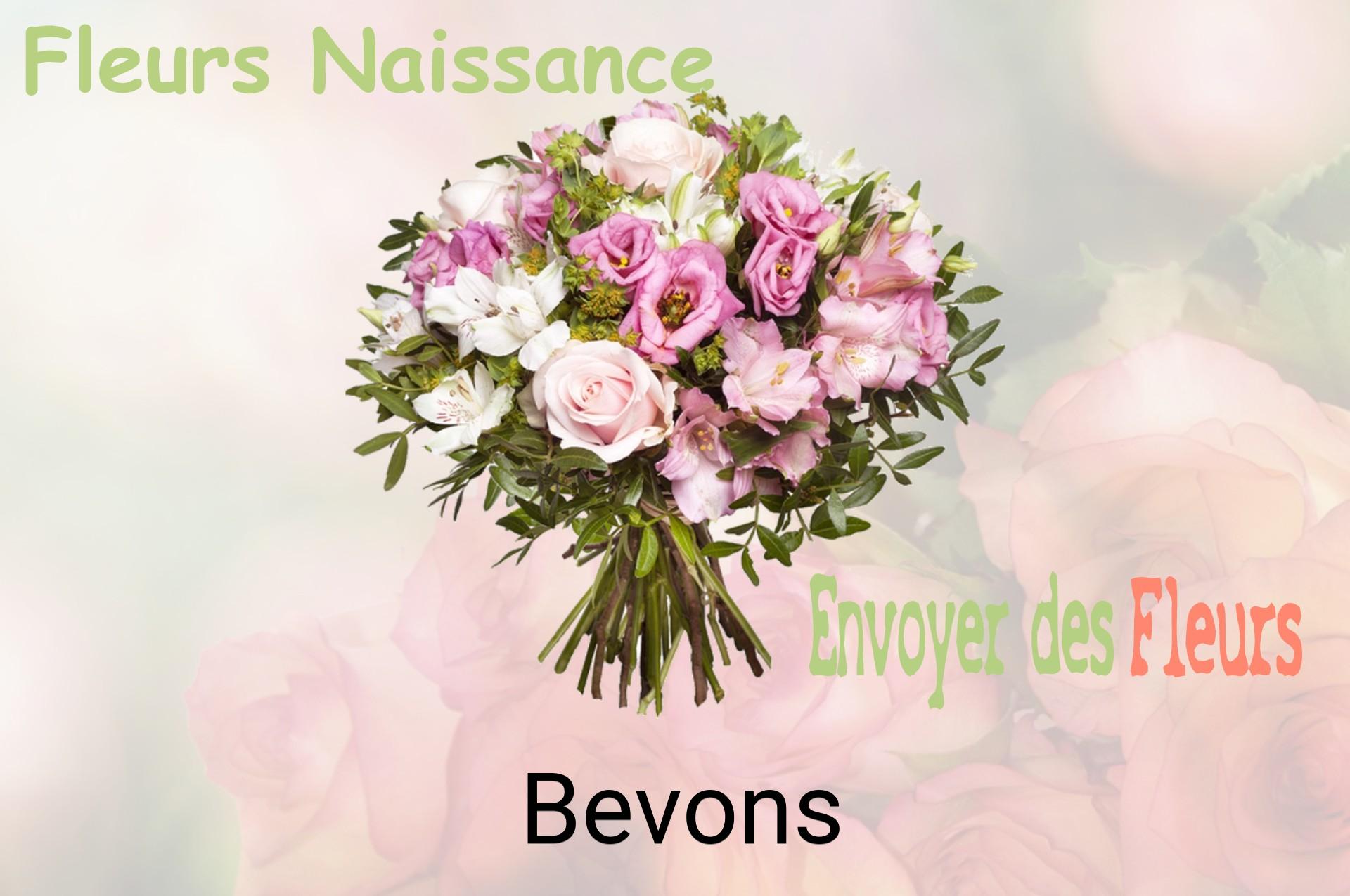 Bouquet de fleurs de naissance livré à Bevons